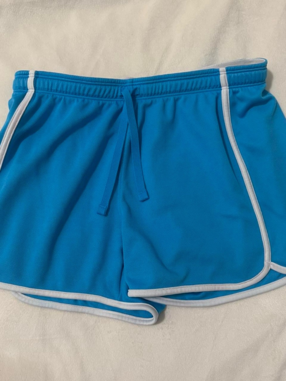 Under Armour Bright Blue Women's Athletic Shorts with White Trim